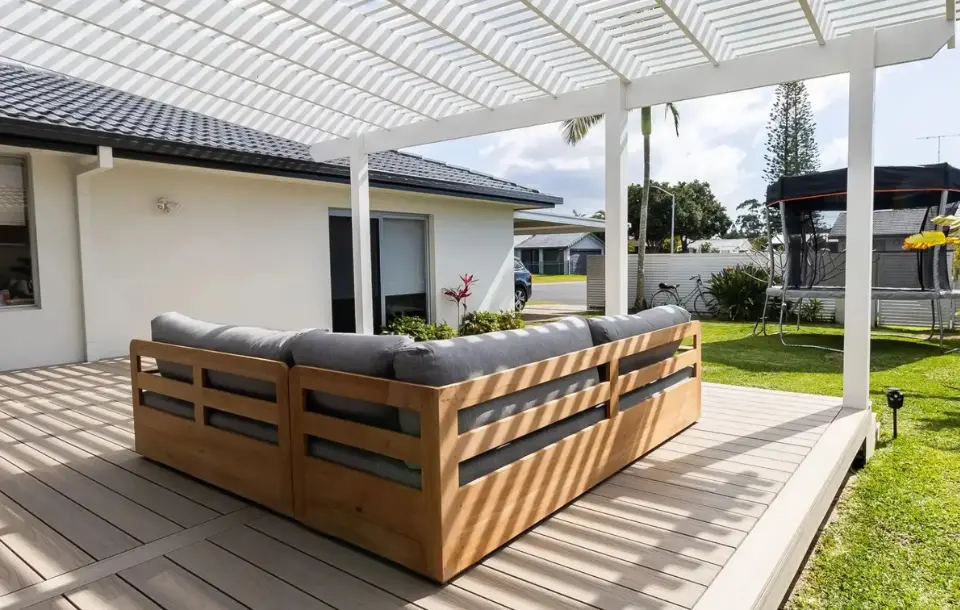 Timber deck with ocean views — Steedbuilt Gold Coast